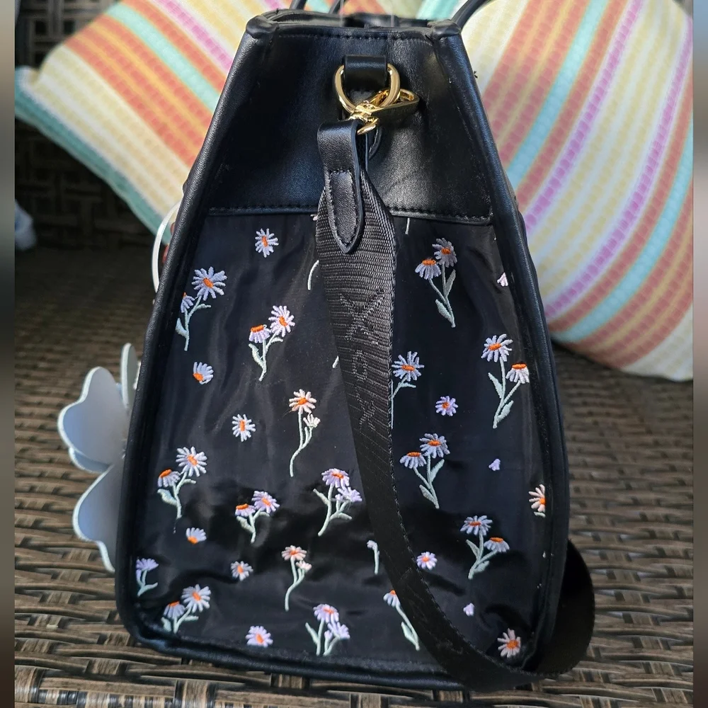 Betsey Johnson Xobeca-Y Tote Crossbody with Flower Charm - Picture 4 of 10